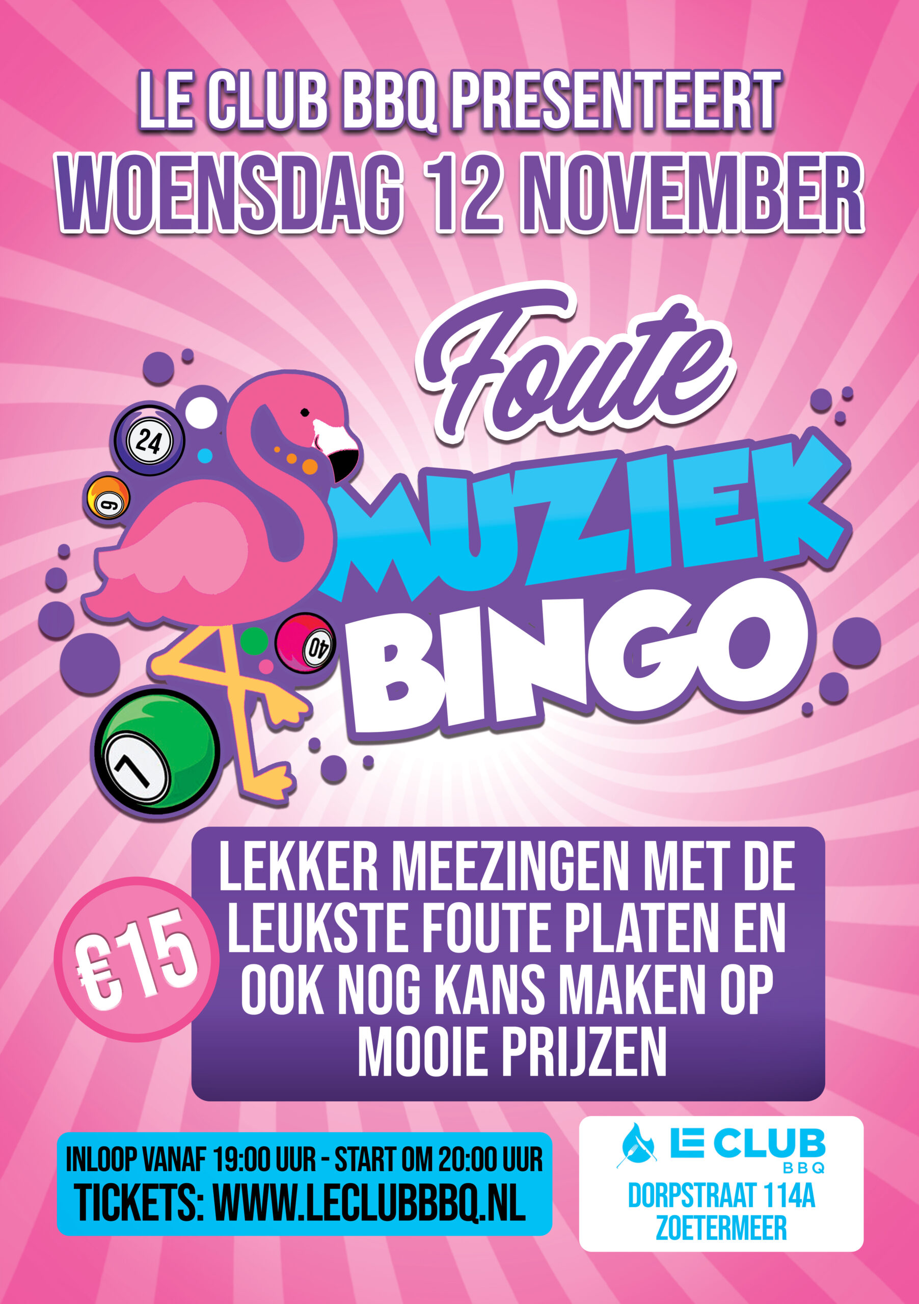 muziek bingo flyer